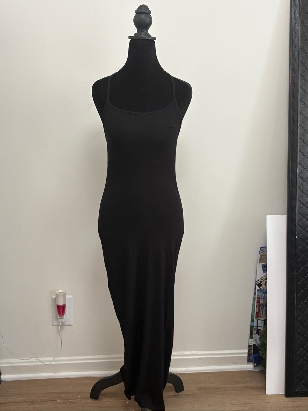 Black Spaghetti-Strap Maxi Dress - Women